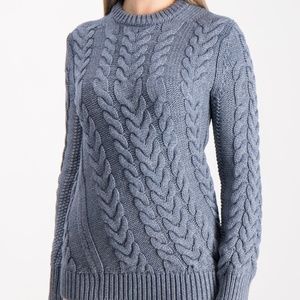 Twisting Cable Crew Neck Sweater 